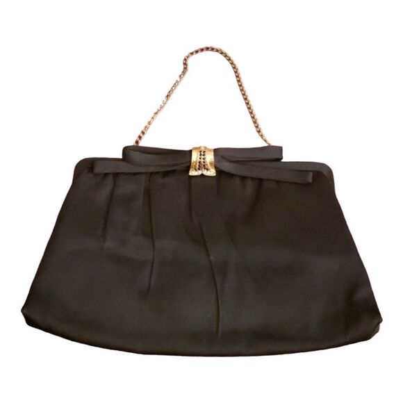 VNTG After Five Black Clutch Purse - Picture 1 of 10